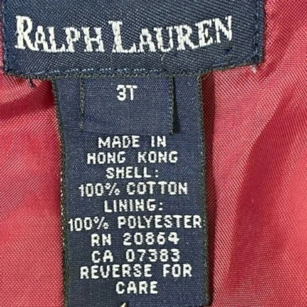 RALPH Lauren floral corduroy sleeveless dress size 3T